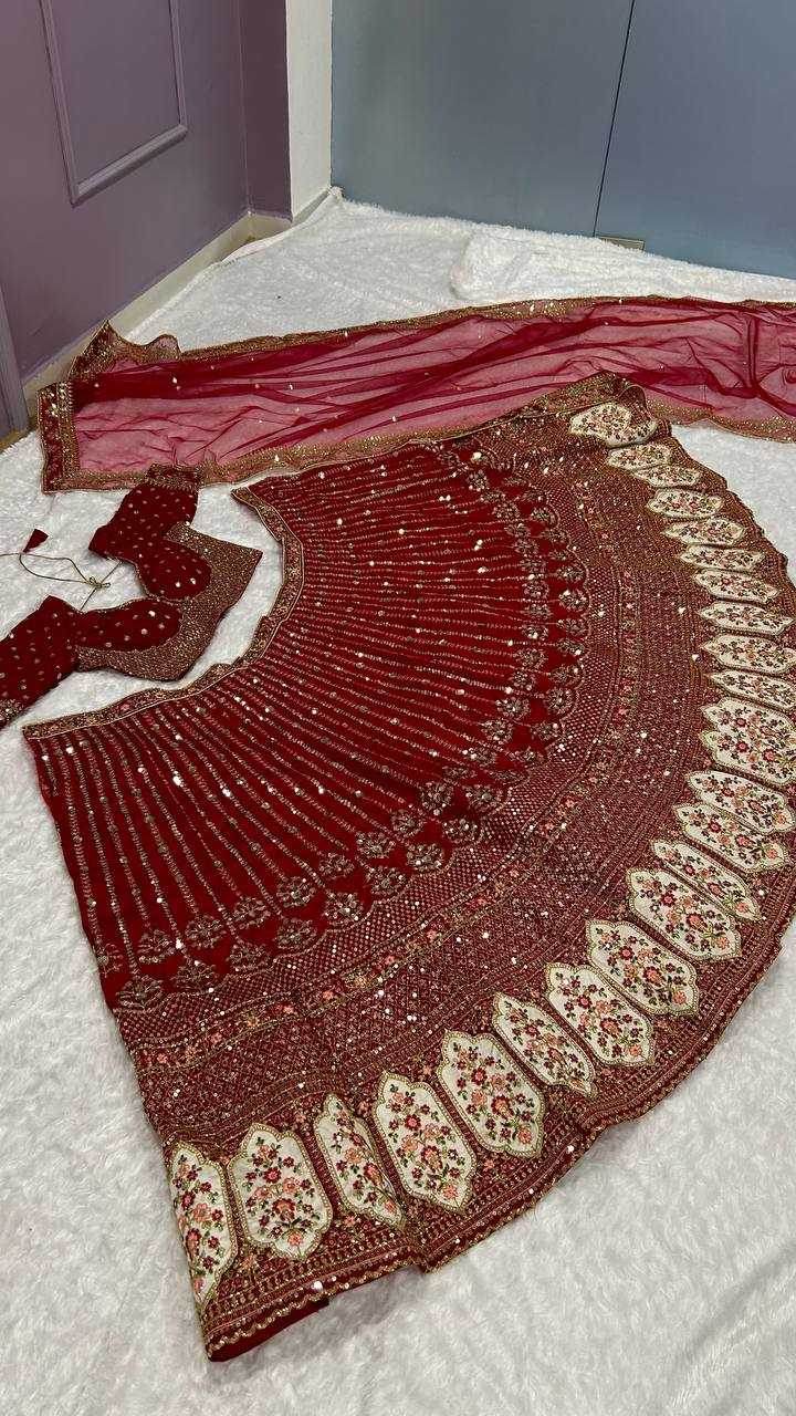 Rangoli Silk Embroidered Sequins Lehenga - MYLUXURY LANE ENTERPRISE